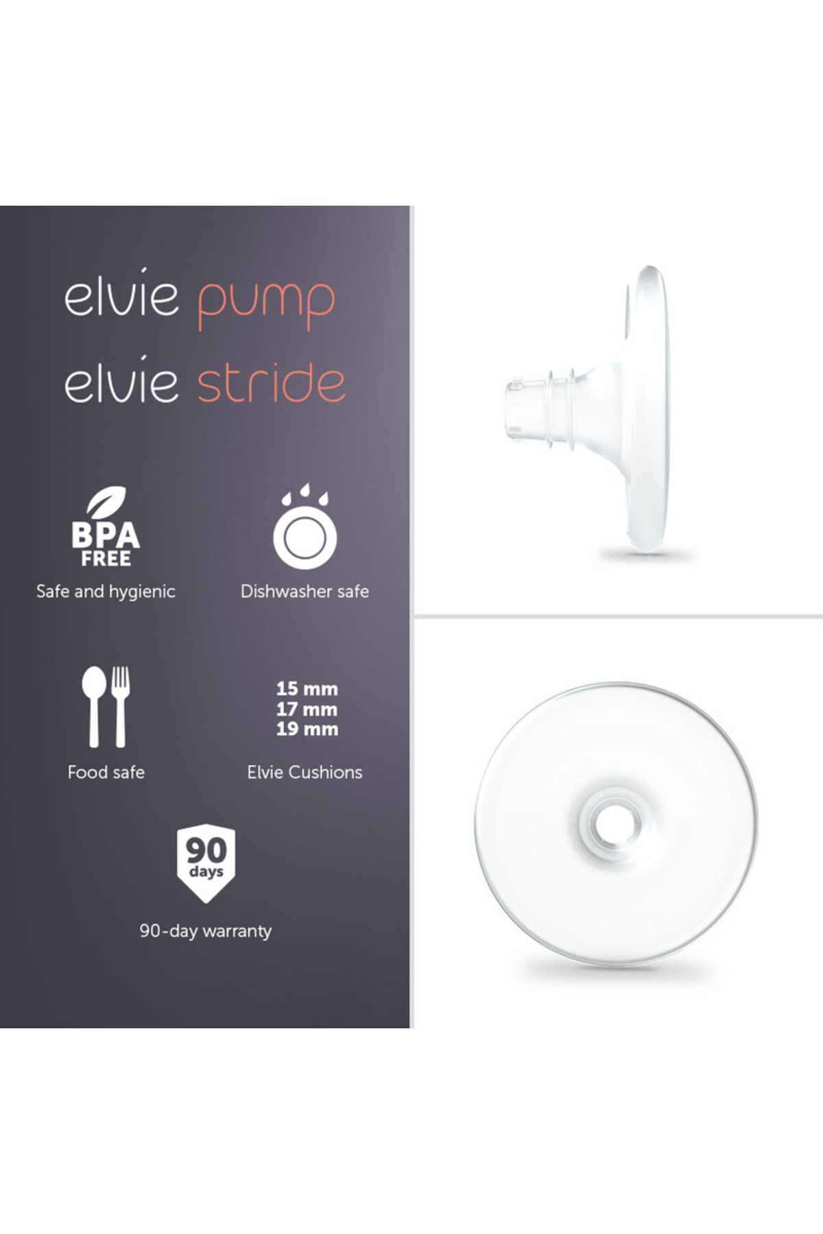 Elvie-19mm Soft-Silicone Cushions to Enhance fit for Improved Comfort and Efficiency (2 Pack) 3