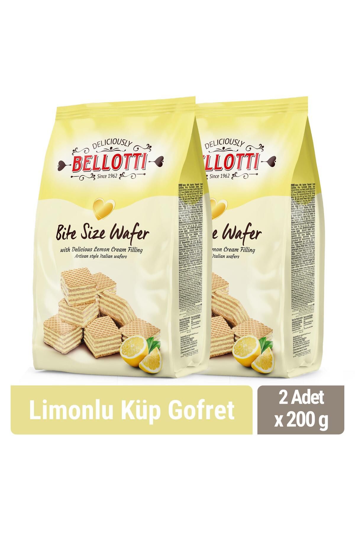 BELLOTTI Küp Gofret Limonlu 200 gr X 2 Adet