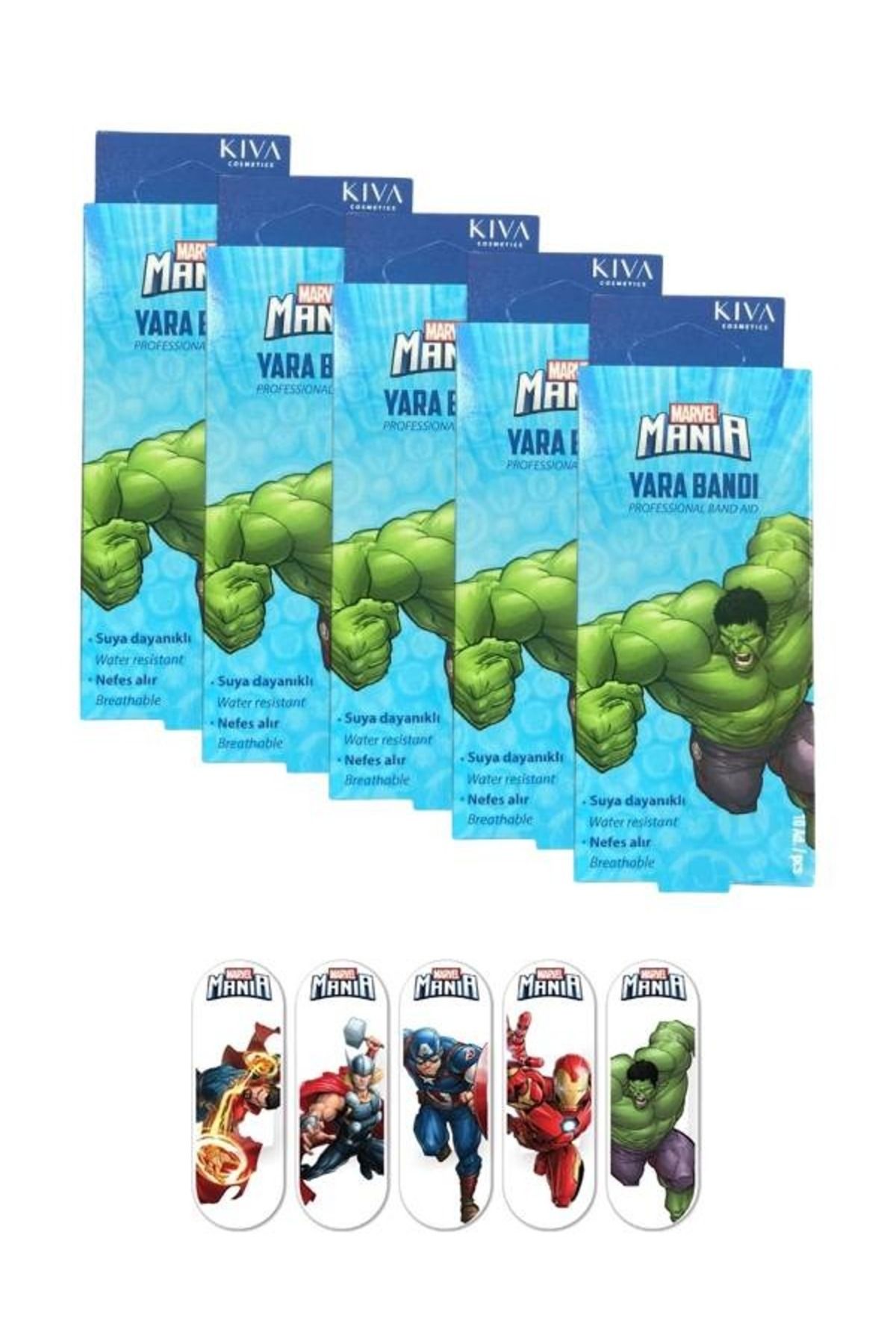 Marvel Hulk Yara Bandı 10'lu (5 Adet)