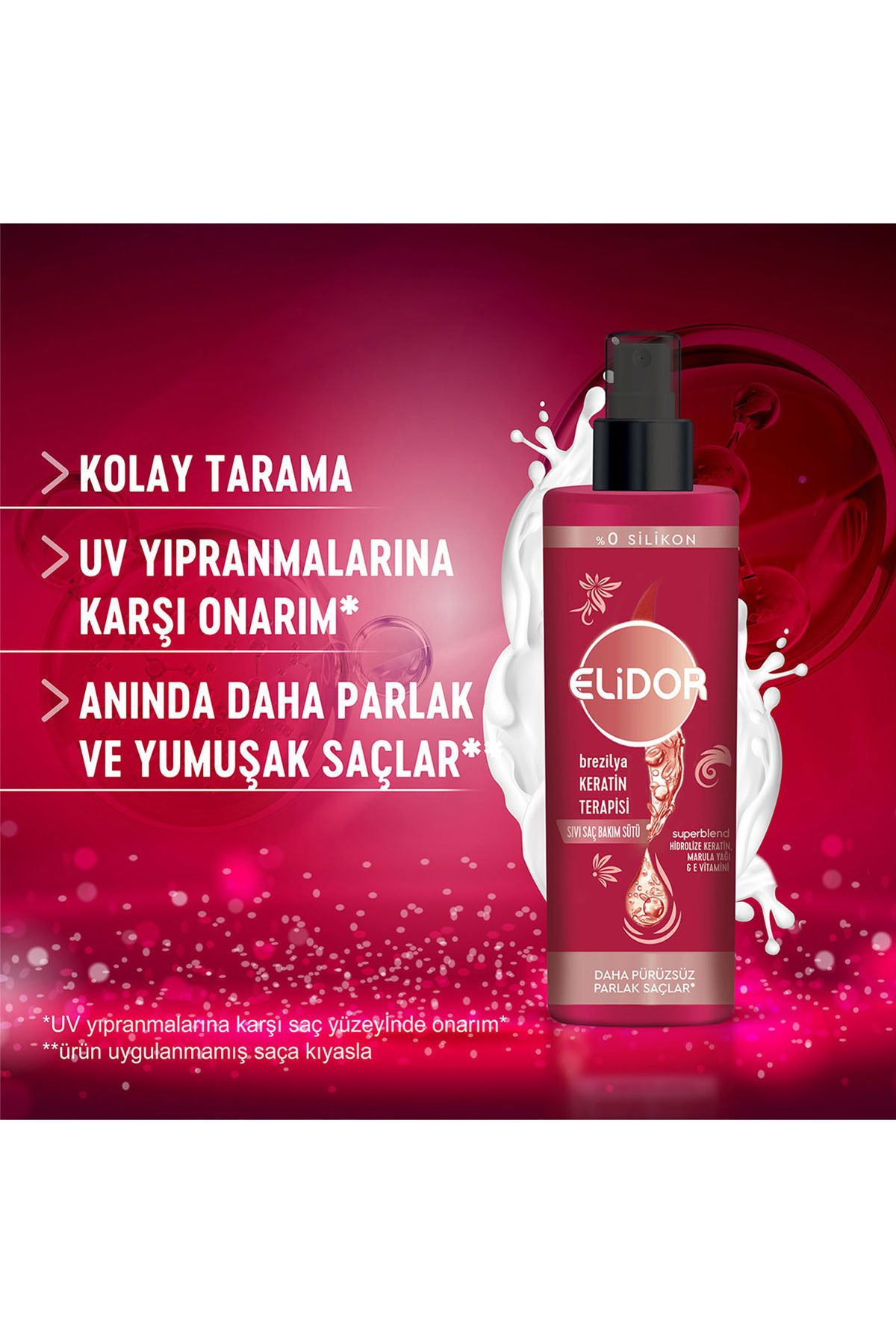 Elidor Sıvı Saç Bakım Sütü Brezilya Keratin Terapisi 200 ml X2-6