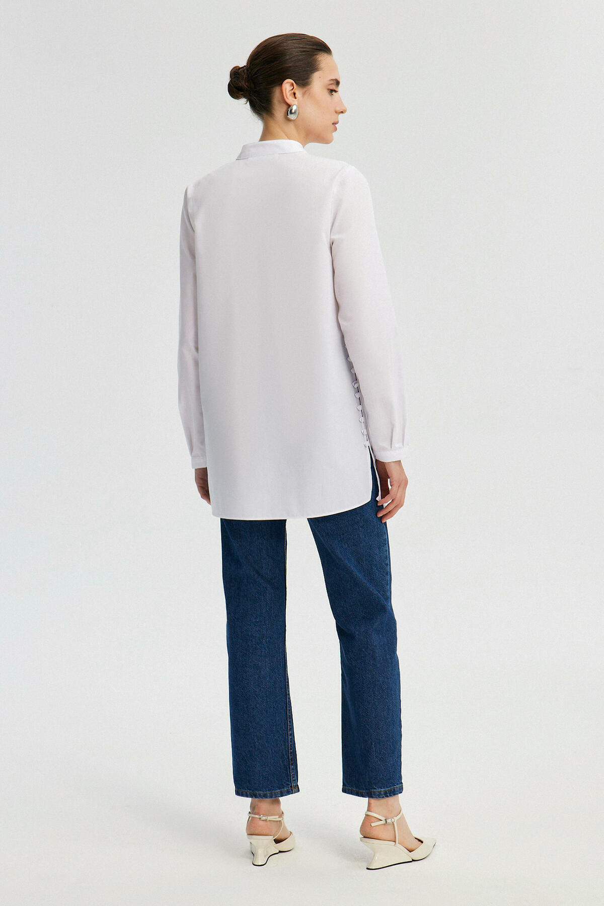 Touché Privé-Button Tunic with Embroidery Detail 4