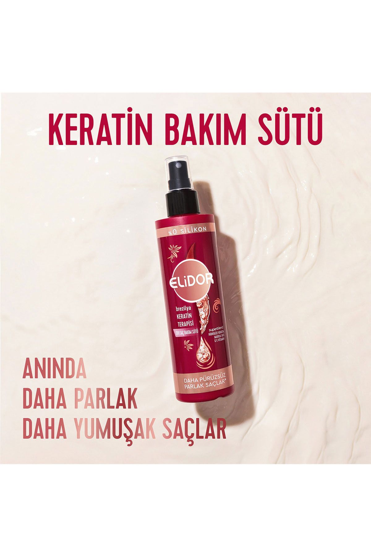 Elidor Sıvı Saç Bakım Sütü Brezilya Keratin Terapisi 200 ml X2-4