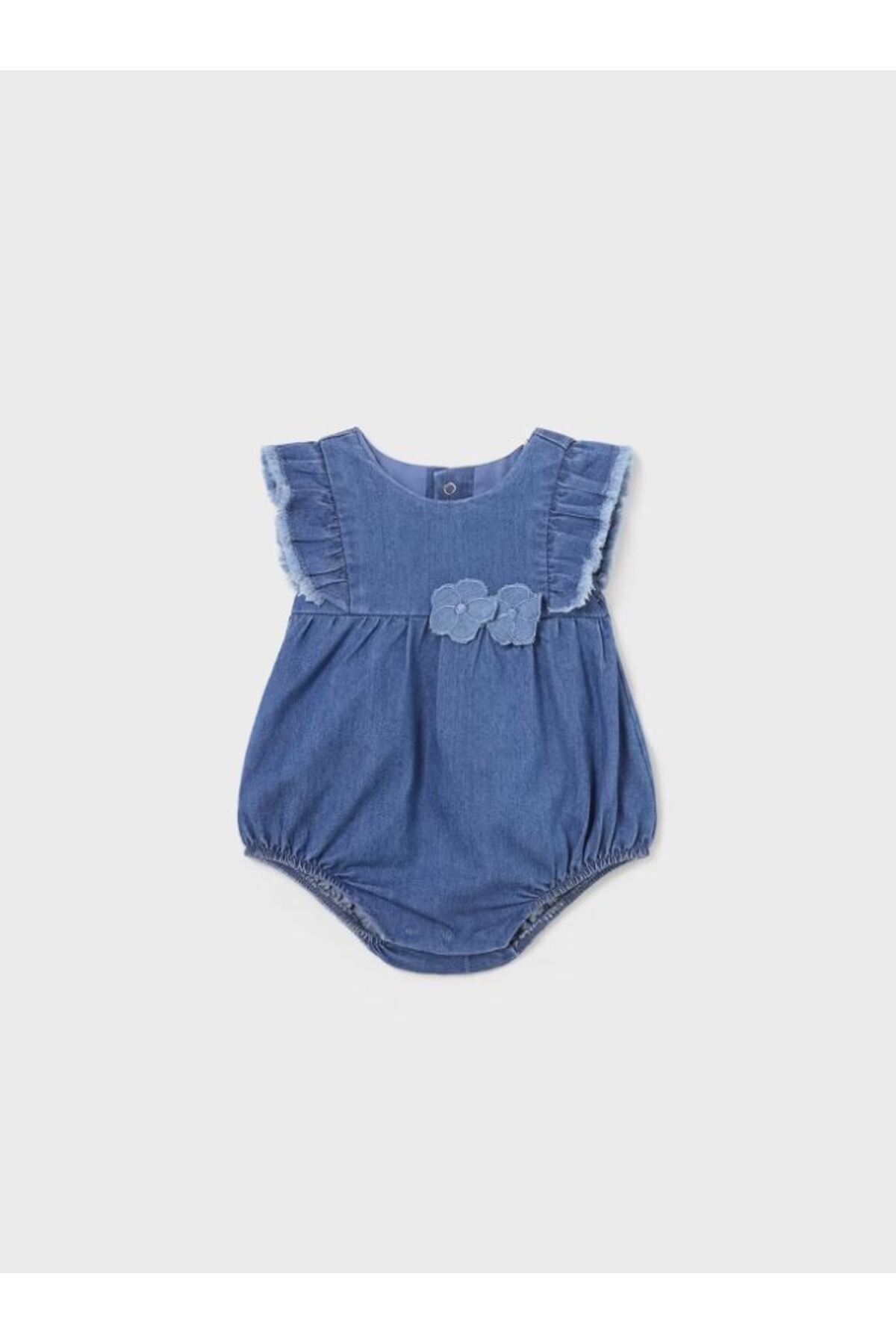 MAYORAL-Denim Baby Romper - Short Sleeve, Soft Material 1604 1