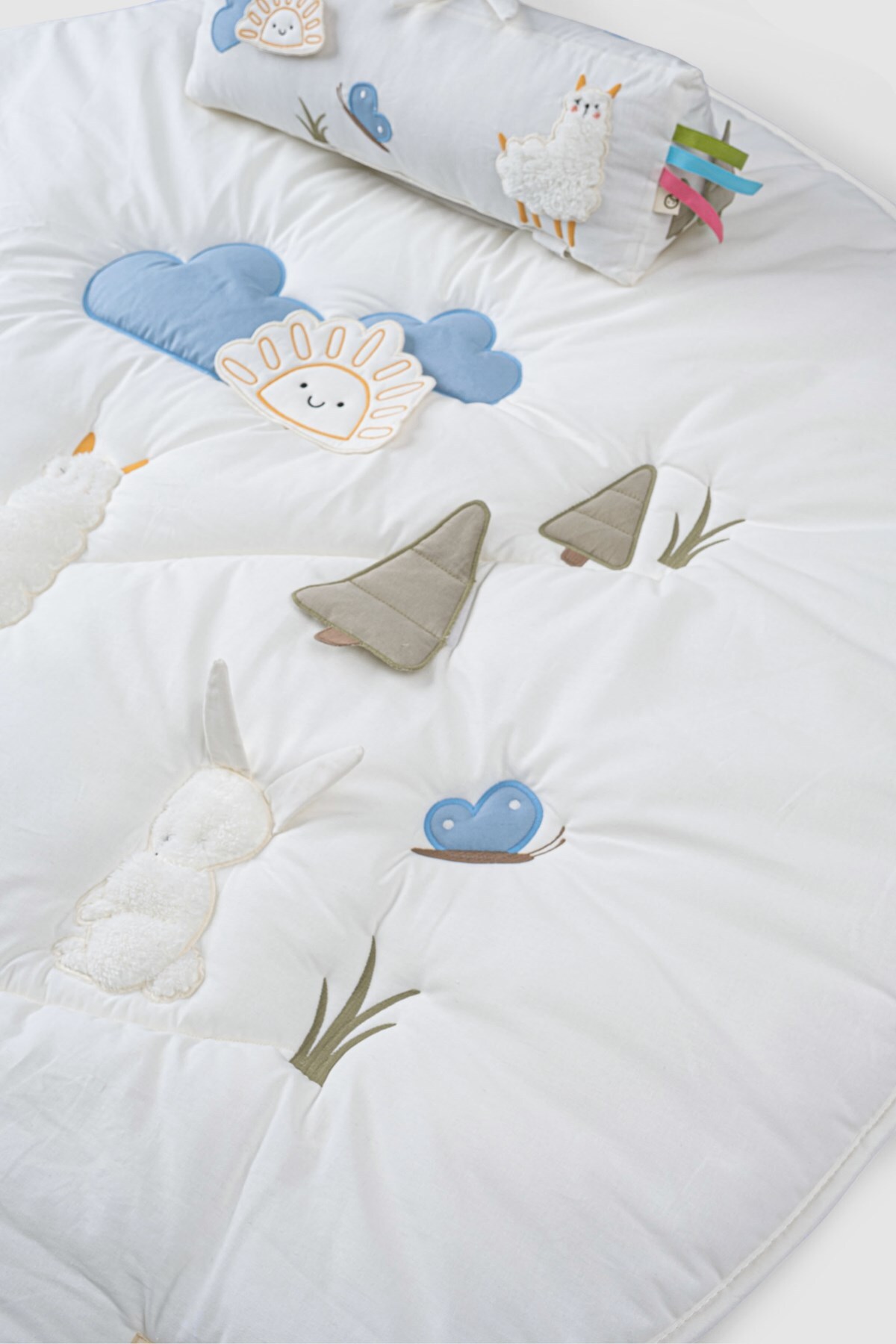 Little Gusto Kaydırmaz Tabanlı Yastıklı Yuvarlak Oyun Minderi Seti Forest 115 cm fotoğrafı 5 (önizleme)