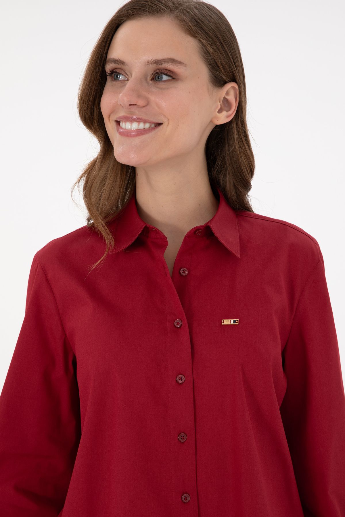 U.S. Polo Assn.-Women's Cherry Long Sleeve Shirt 50297103 -Vr223 2