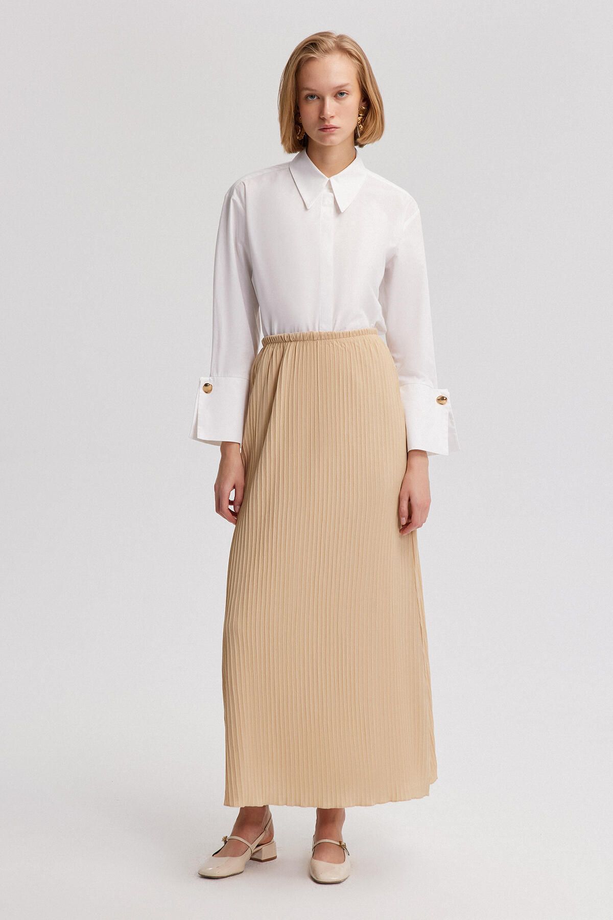 Touché Privé-Modest Skirt - Beige - Regular 2