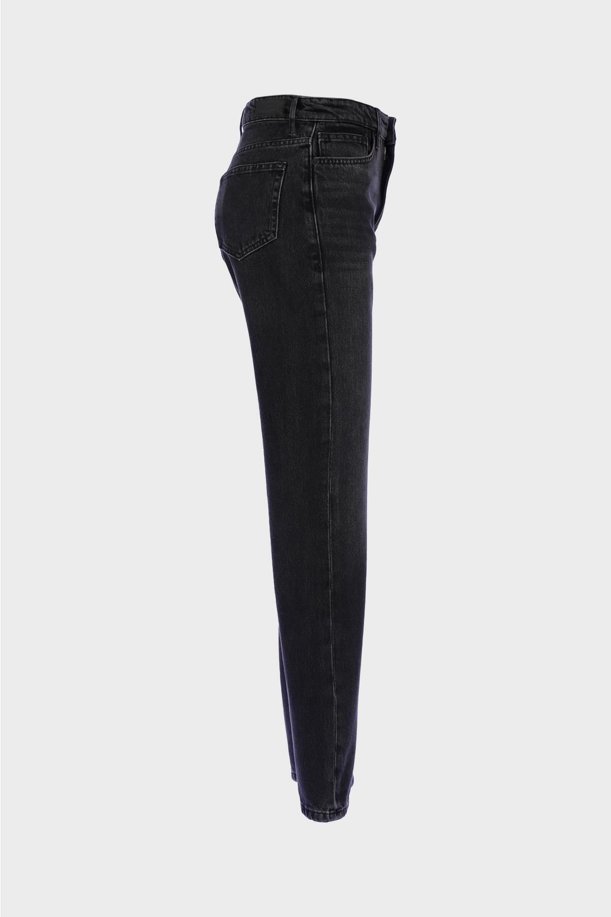 CROSS JEANS-Men's Anthracite Loose Fit Placket Buttoned Regular Waist Jean Pants E 4409-005 4