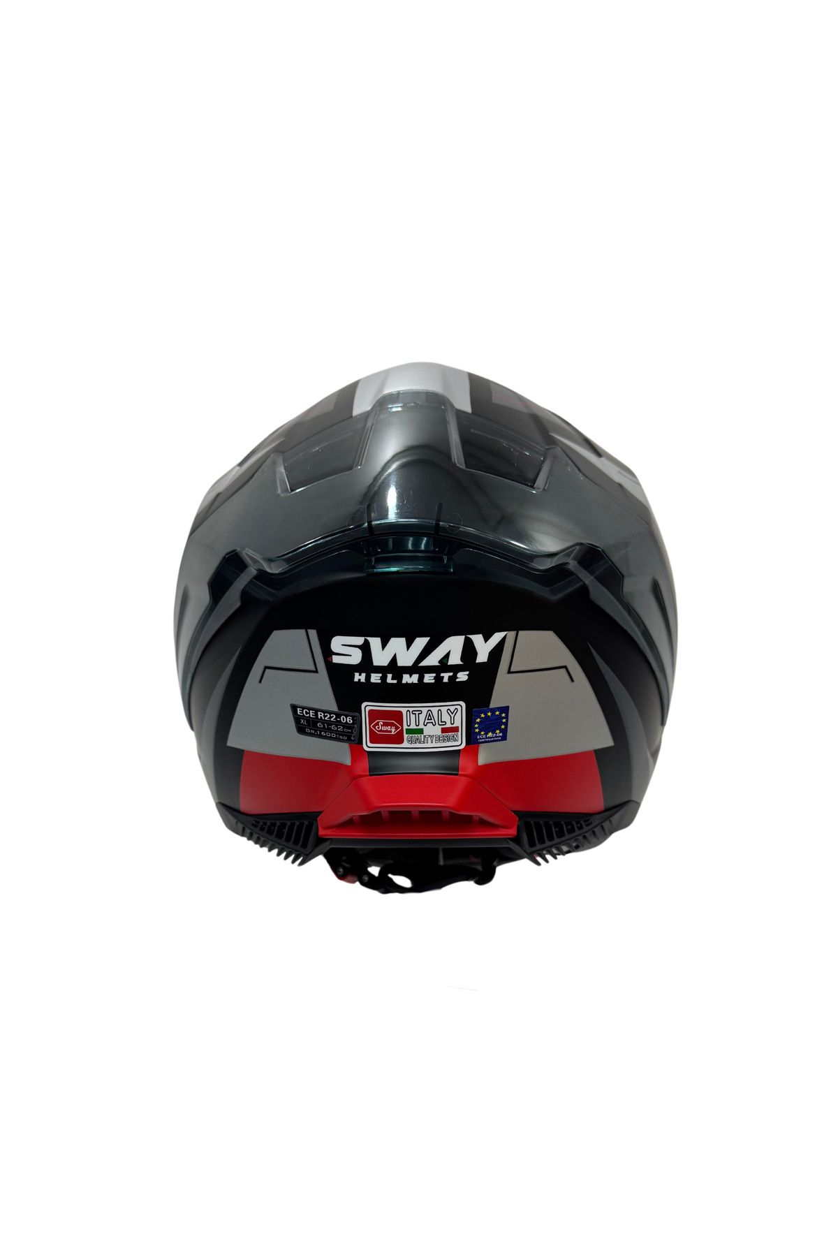 Sway-865 Titan Visor Black White Red Full Covered Sun Glasses Helmet 5