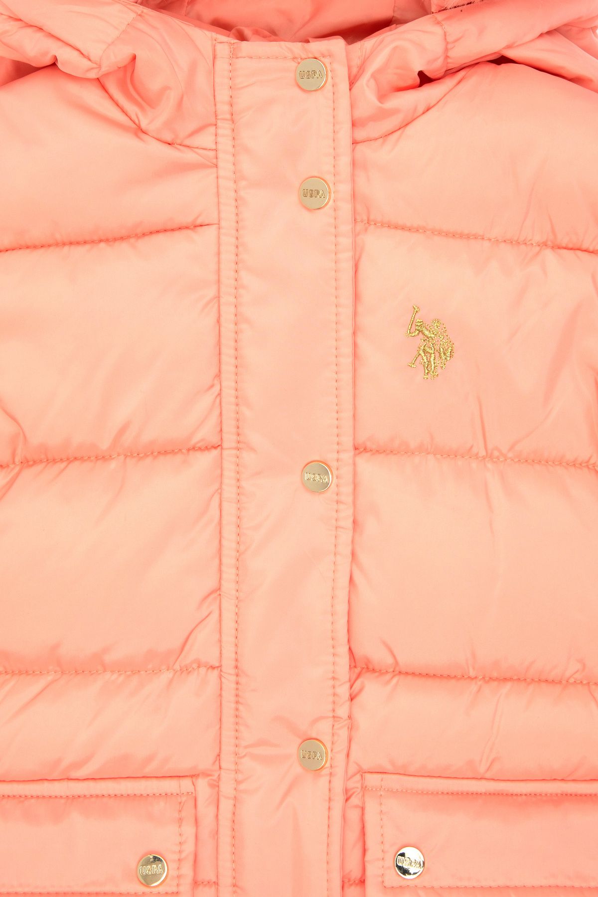 U.S. Polo Assn.-Girl's Salmon Coat 50293319 -Vr047 5