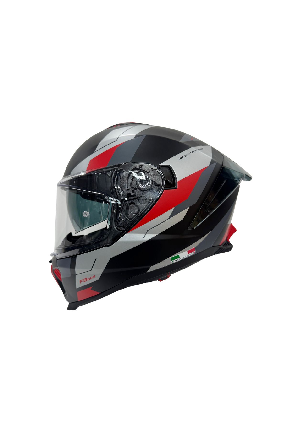 Sway-865 Titan Visor Black White Red Full Covered Sun Glasses Helmet 1