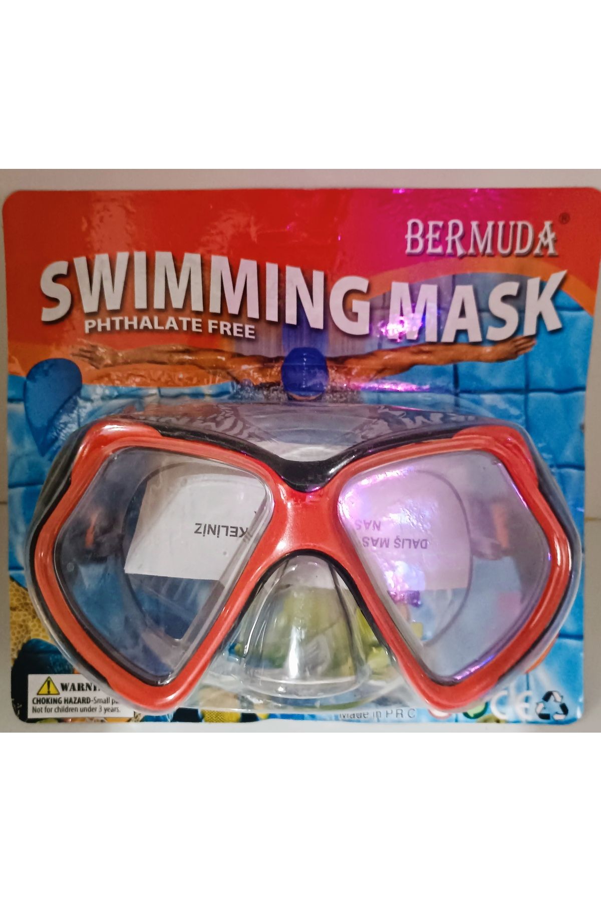 BERMUDA maske şnorkel yüzme gözlüğü brun kısmı kapanıyor.