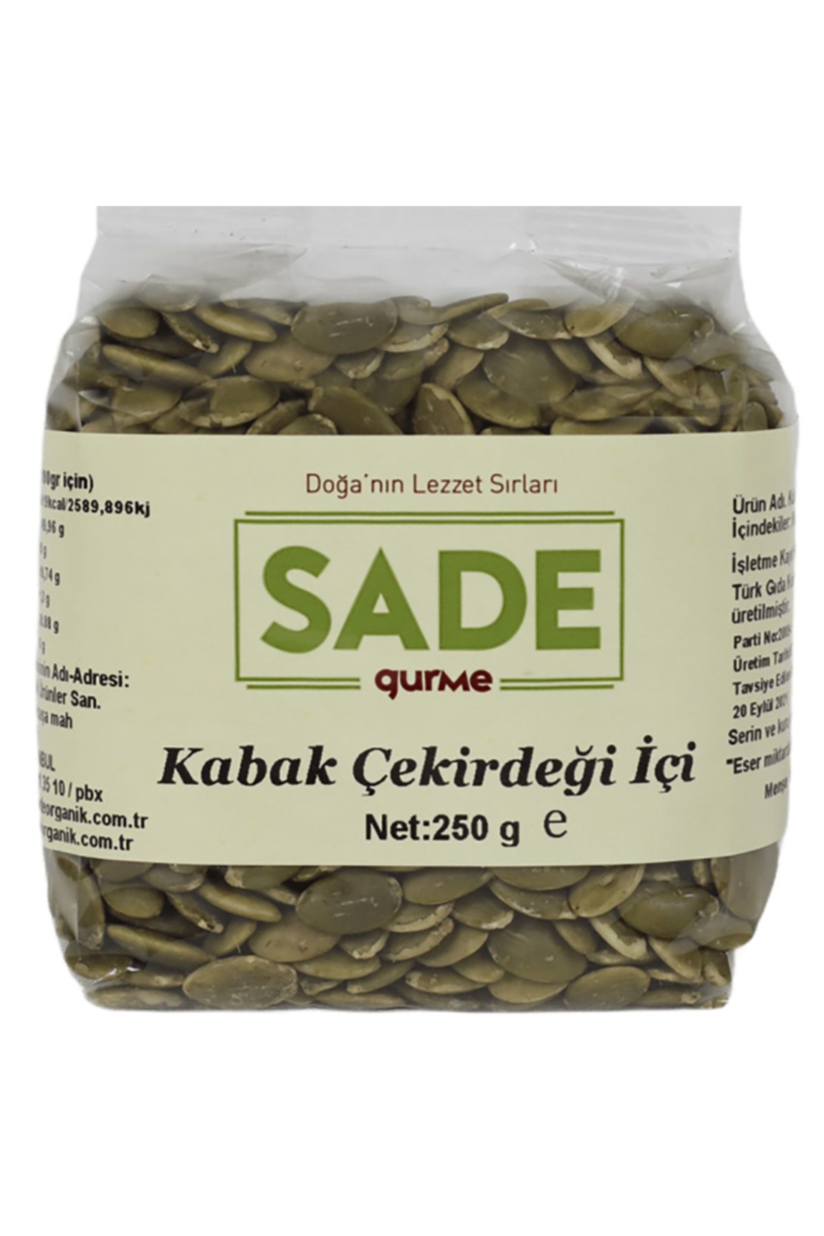 SADE Gurme X 4 Paket Kabak Çekirdek Içi 250 gr