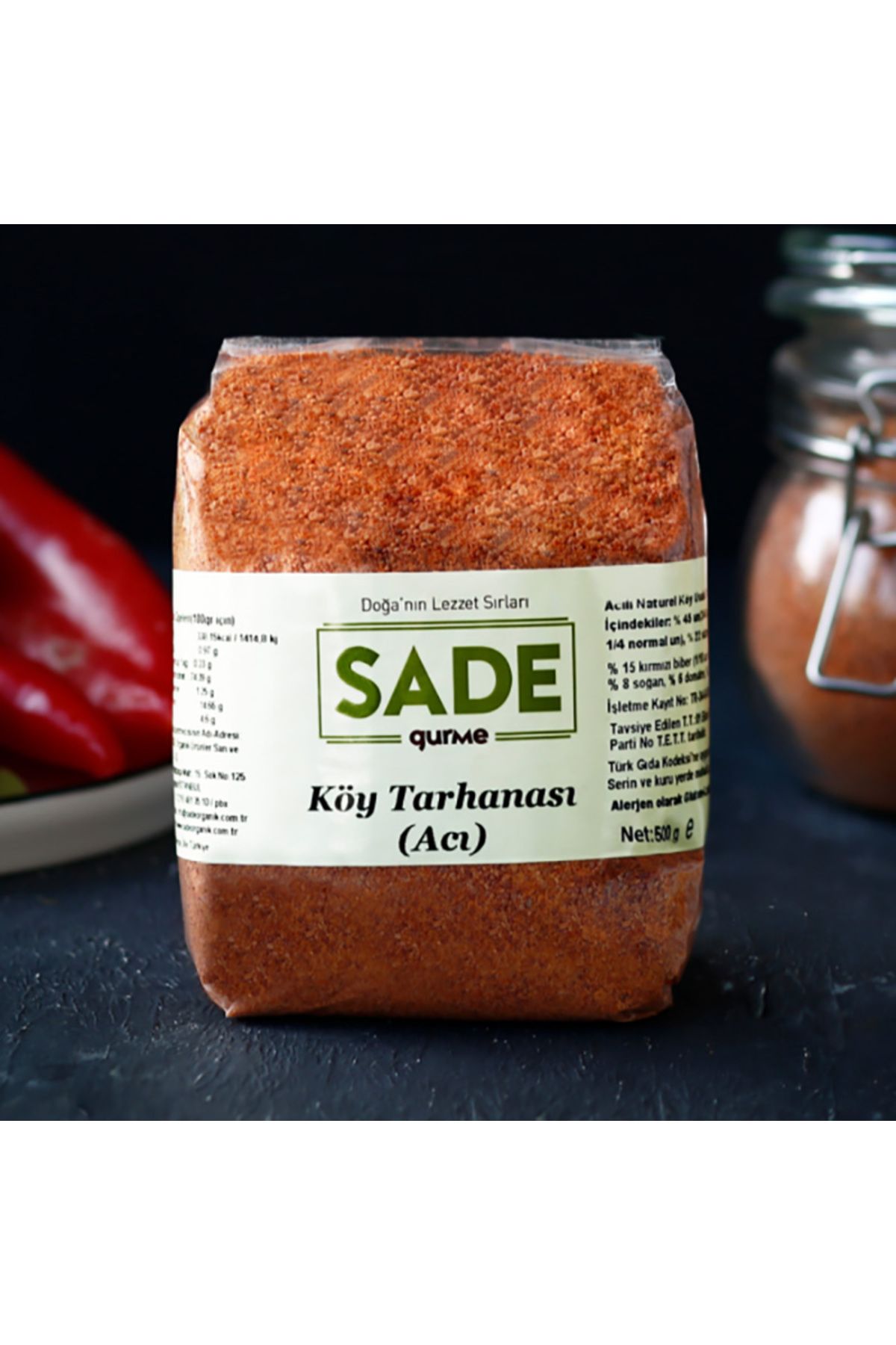 SADE Gurme x 4 Paket Acı Köy Tarhanası 500 gr