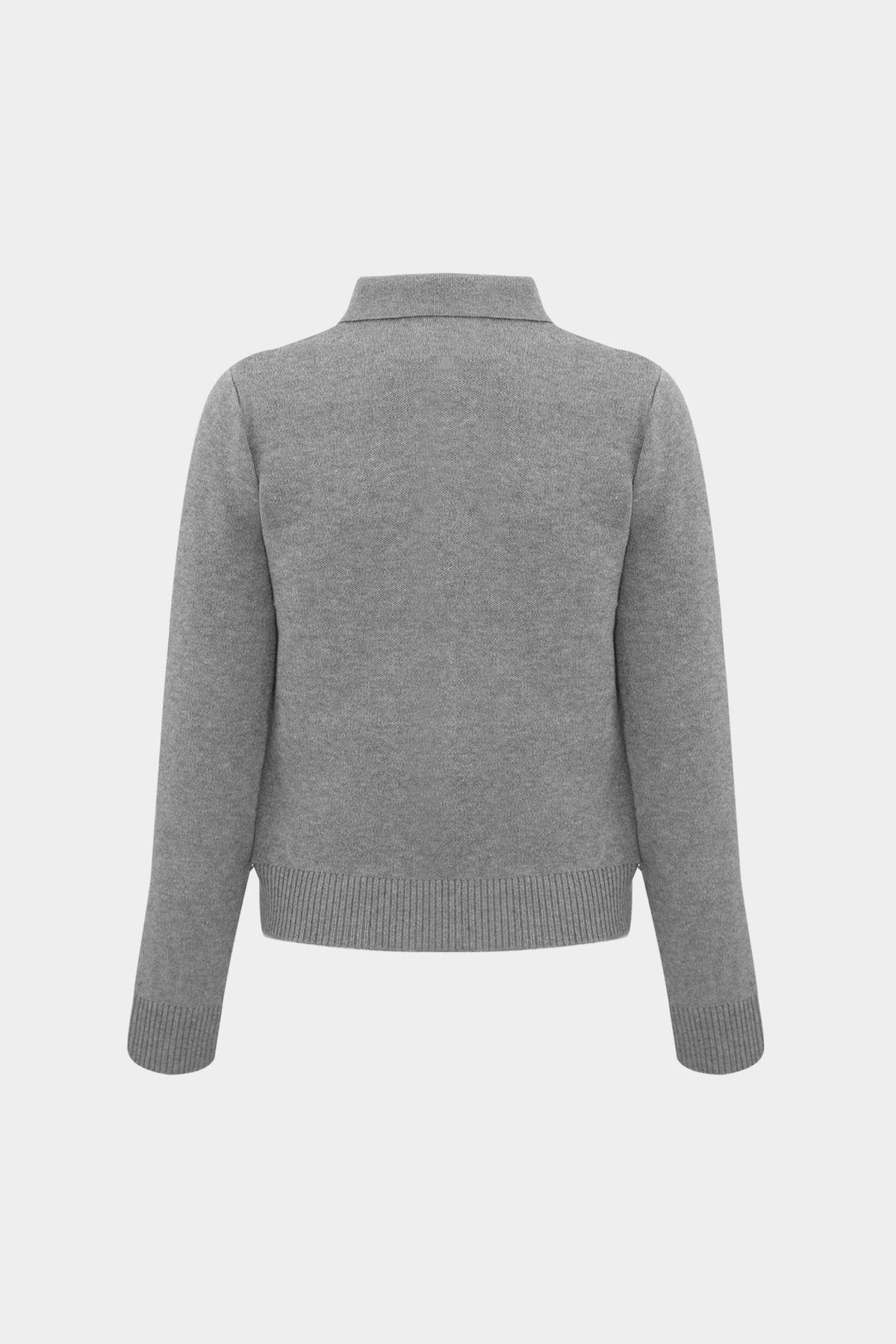 Açelya Okcu-Premium Polo Neck Women's Wool Blended Knitwear Sweater 2