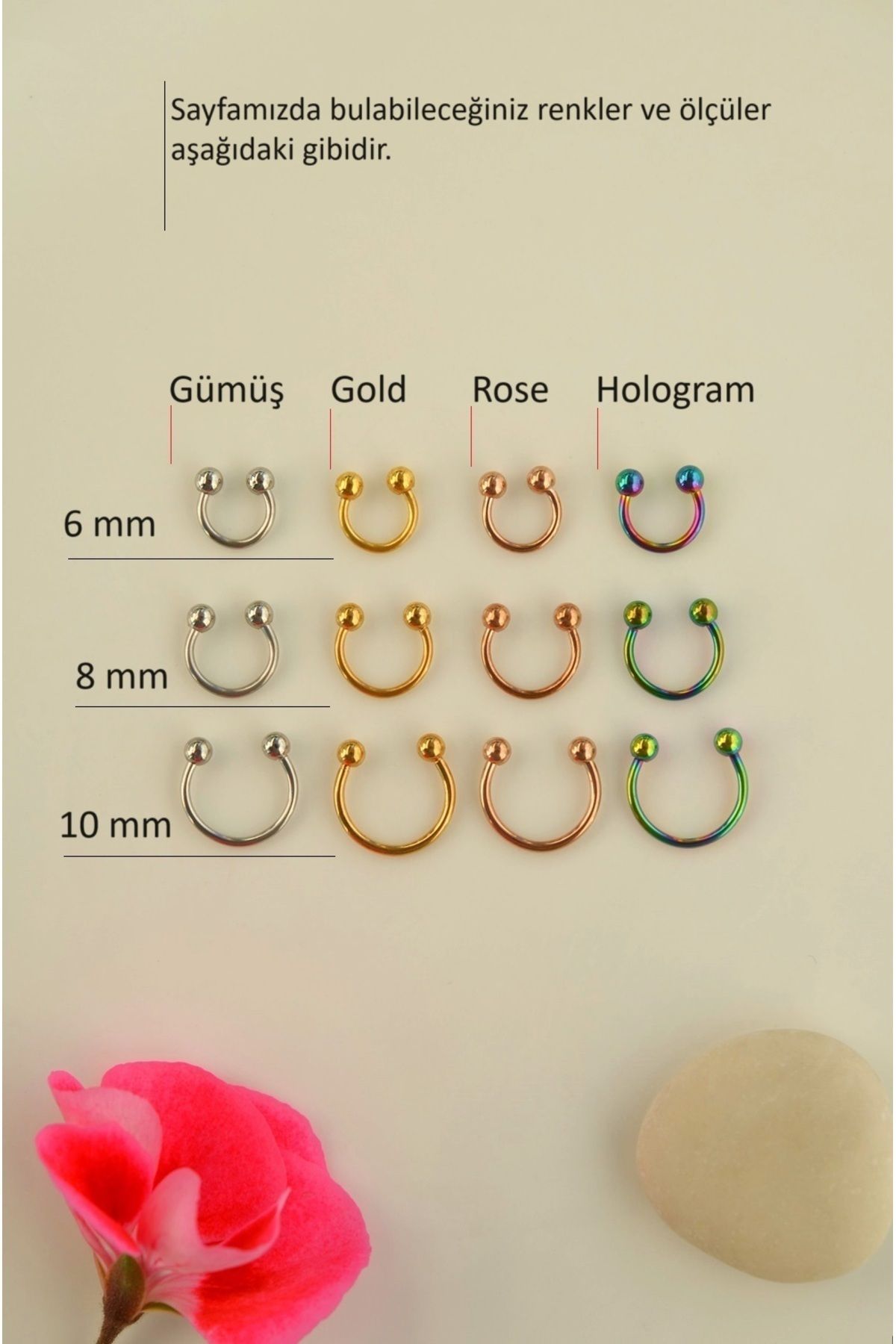Mu Minamu-Two End Bulk Steel Piercing Smiley Piercing 4