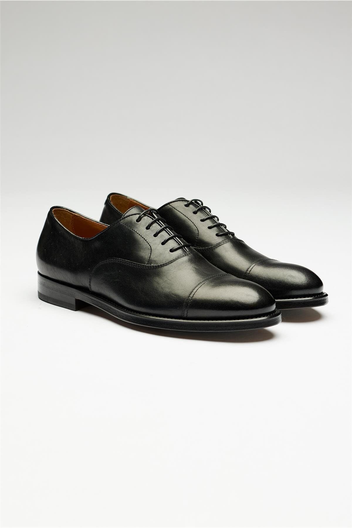 Doucals-Black Laced Classic Leather Shoes 5