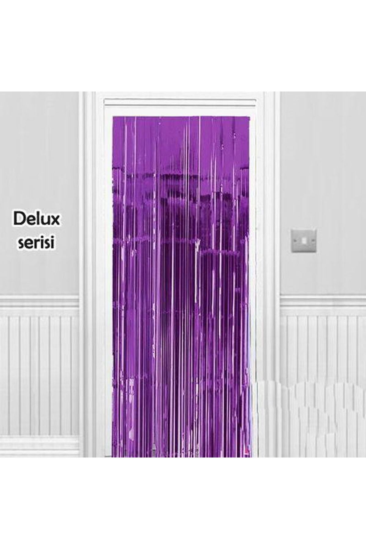 O-KRC Işıltılı Duvar ve Kapı Perdesi Mor Renk 90x200 cm