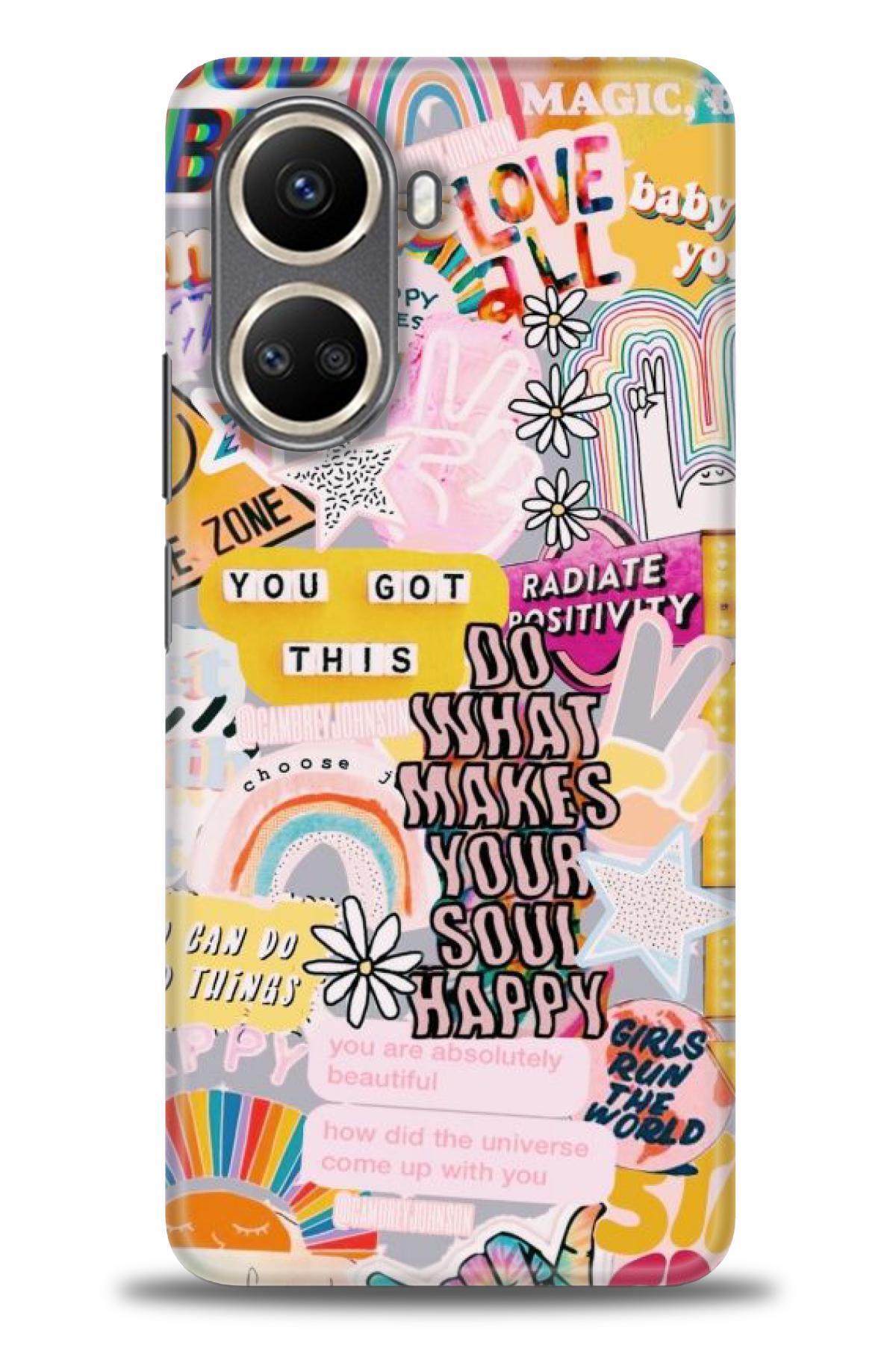 MRCİLETİSİM-Tecno Camon 19 Pro Case Hd Printed Case - Good Vibes 1