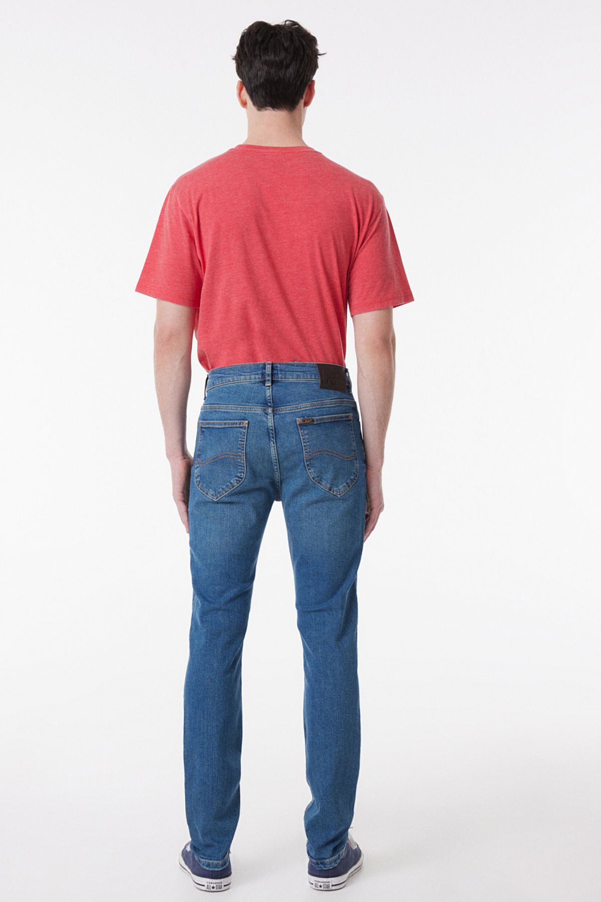 Lee-Slim Fit Slim Fit Regular Waist Rider Herren Hellblaue Jeans-Denim-Jeans 5