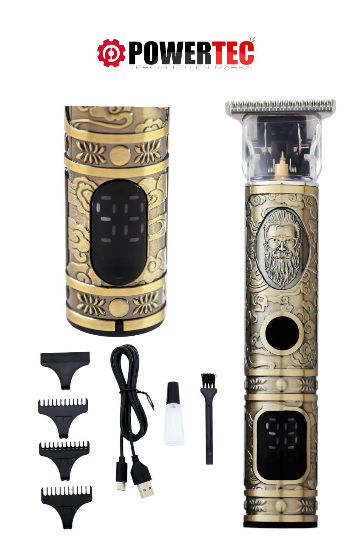 tr 1212 barbe digitale avec chargeur professionnel usb