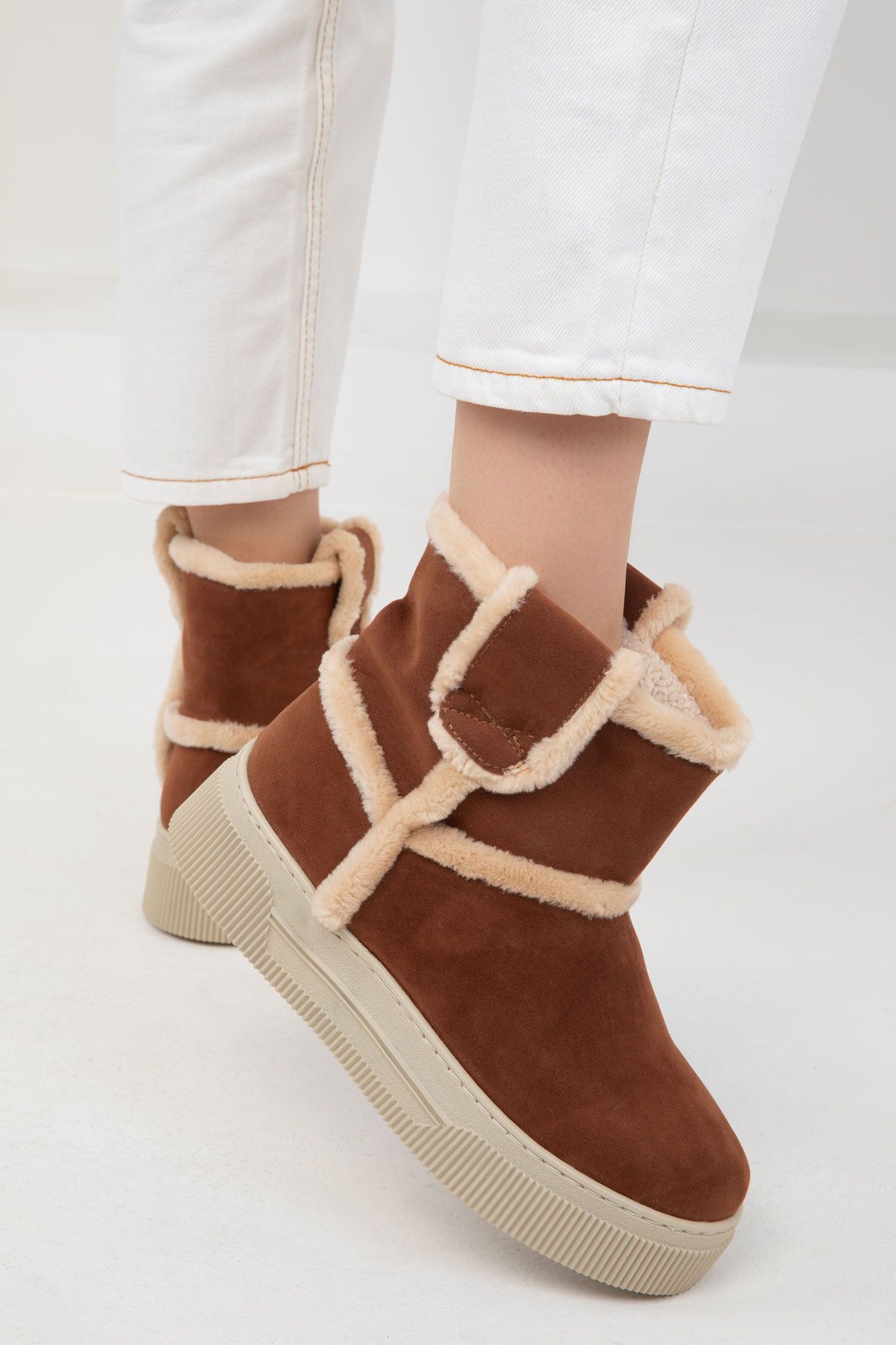 SOHO-Tan Suede Dámské boty - 20011 Model Bootie 6