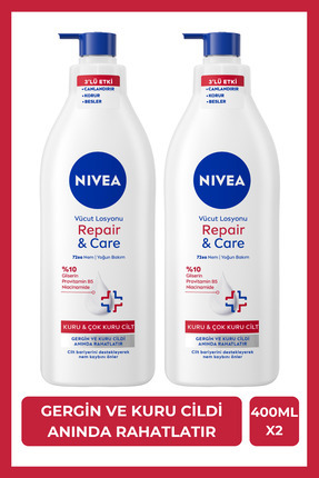 NIVEA Repair&Care Derinlemesine Nemlendirici Vücut Losyonu 400ml, Gergin Cilt...