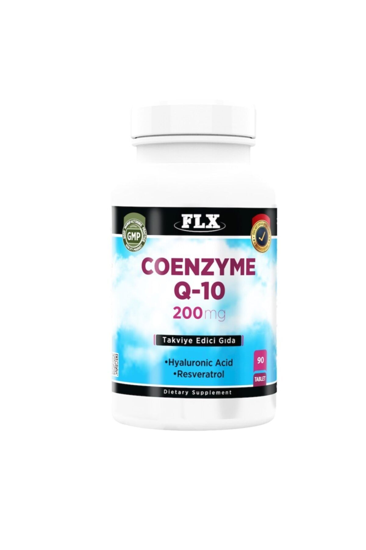FLX Coenzyme Q-10 200 mg Hyoluronic Acid Resveretrol 90 Tablet