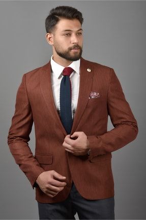 Jack Martin Peaky Blinders Tarzi Tarcin Rengi Yun Efektli Tek Ceket Blazer Trendyol