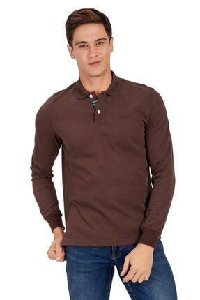 Erkek Kahverengi Polo Sweatshirt - Kıladno GLVWM14180001
