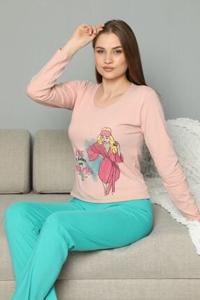Pamuklu Likrali Pijama Takım 20260285