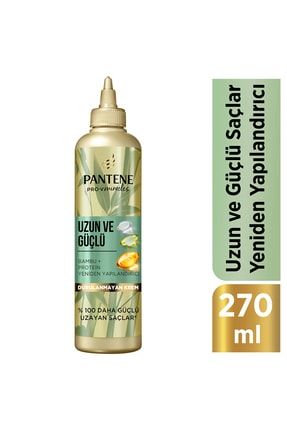 Pantene Uzun Ve Guclu Yeniden Yapilandirici Durulanmayan Krem Bambu Ve Proteinli 270ml Trendyol
