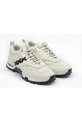 Erkek Beyaz Hakiki Deri Sneakers EGZ002