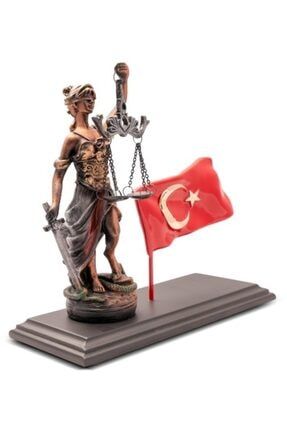 Adalet Heykeli Türk Bayrağı Hediyelik Biblo adal-byrak-05