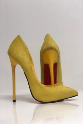 Kadın Sarı Stiletto Topuklu Ayakkabı 18101802