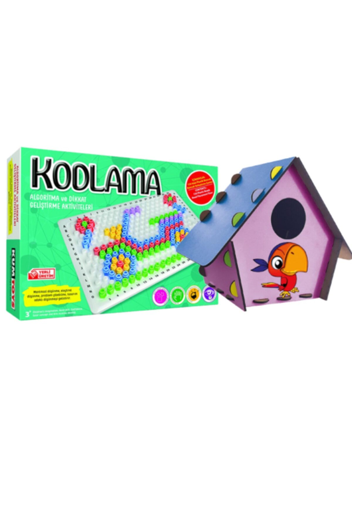 Redka Akıl Oyunları-Coding Game and Paintable Wooden Bird House 1