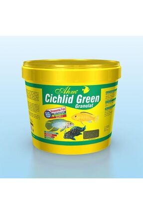 Ahm Cichlid Green Granulat Ciklet Balığı Yemi Bitkisel 10lt 3kg