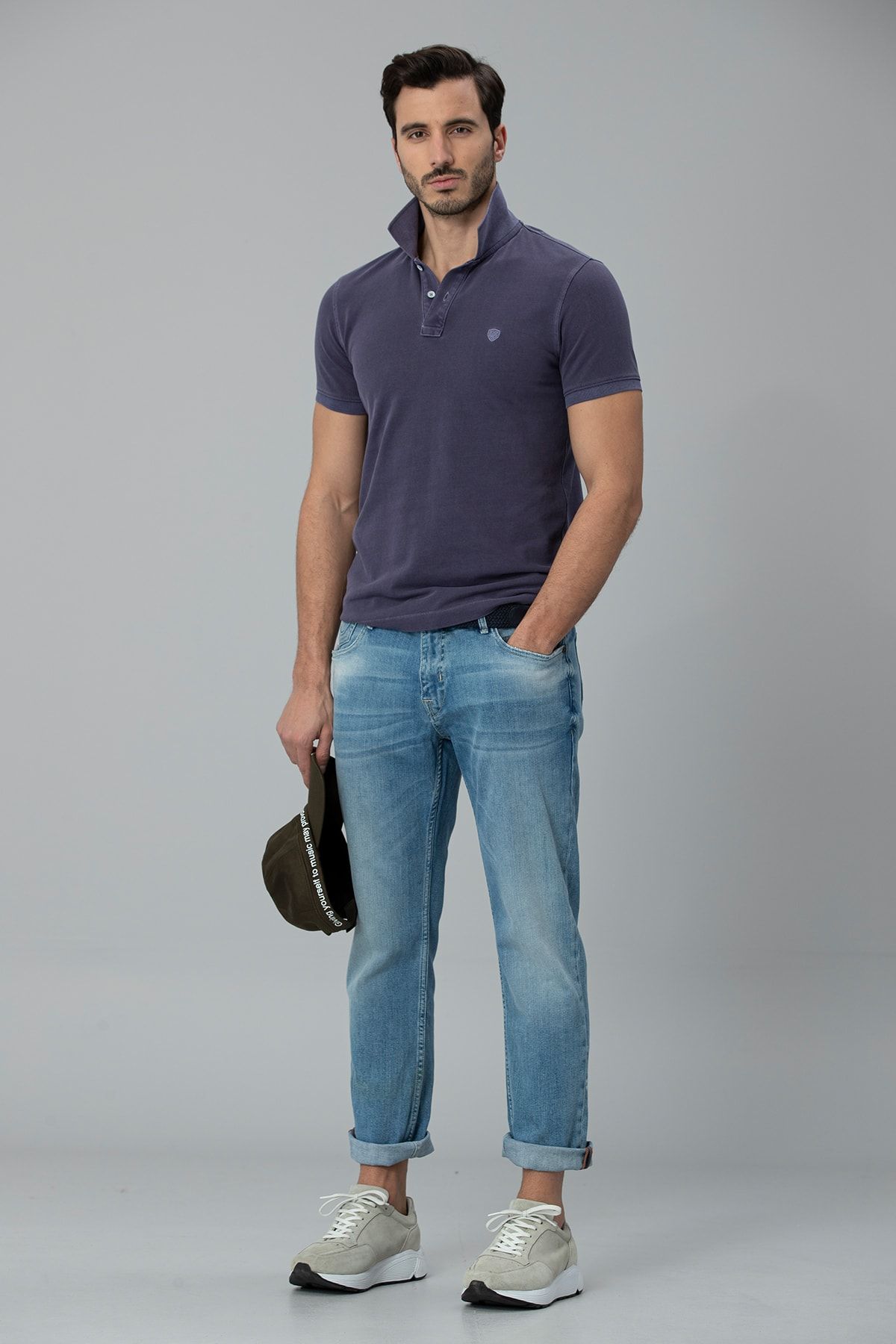 Lufian Ege Smart Jean Pantolon Regular Fit Gök Mavi MB7875