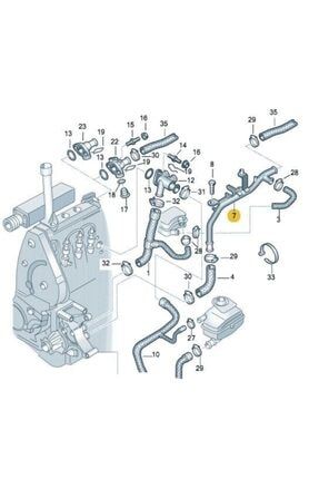 Barcha Motor Su Borusu Passat 1 9tdi Ahu 97 00 A4 1 9tdi 1z Ahu Aff 95 97 028121065l Trendyol