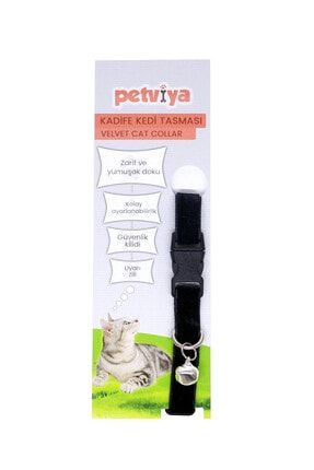 Petviya Kadife Kedi Tasmasi Yumusak Doku Gri Trendyol