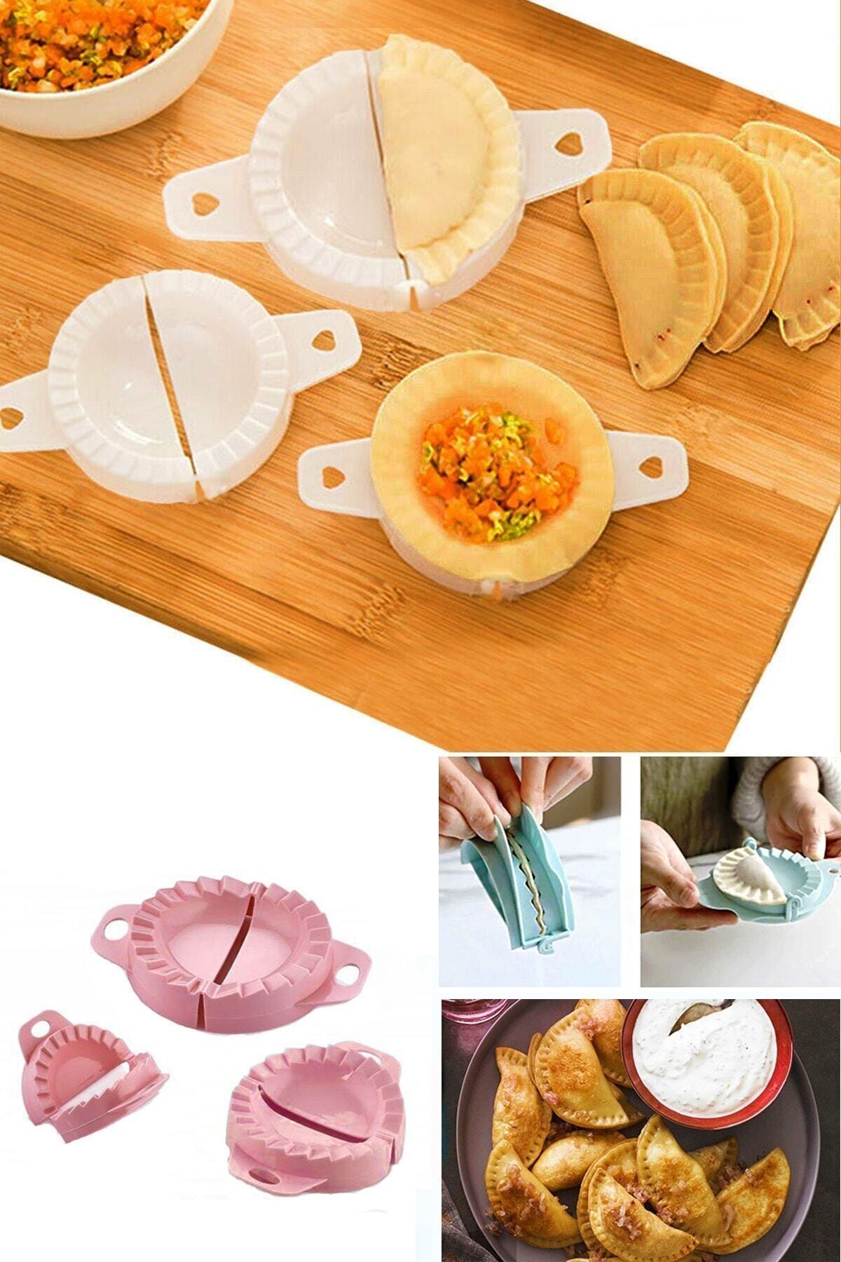 3-Piece Ravioli Mold Raw Pastry,Manti,Pastry,Dough Mold Set