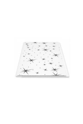 Düz Siyah Yıldızlı Plastik Pvc Duvar - Tavan / 10 Adet 20 Cm X 3,5 Metre - 7 Metrekare lambiri000035
