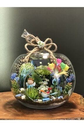 Burdaneve Erkek Ogretmen Figurlu Isikli Teraryum 20 Cm Trendyol
