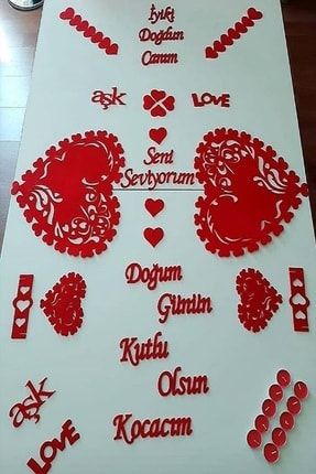 Parti Sepeti 25 Parca Romantik Dogum Gunu Masa Suslemesi Kece Seti Kece Set Trendyol