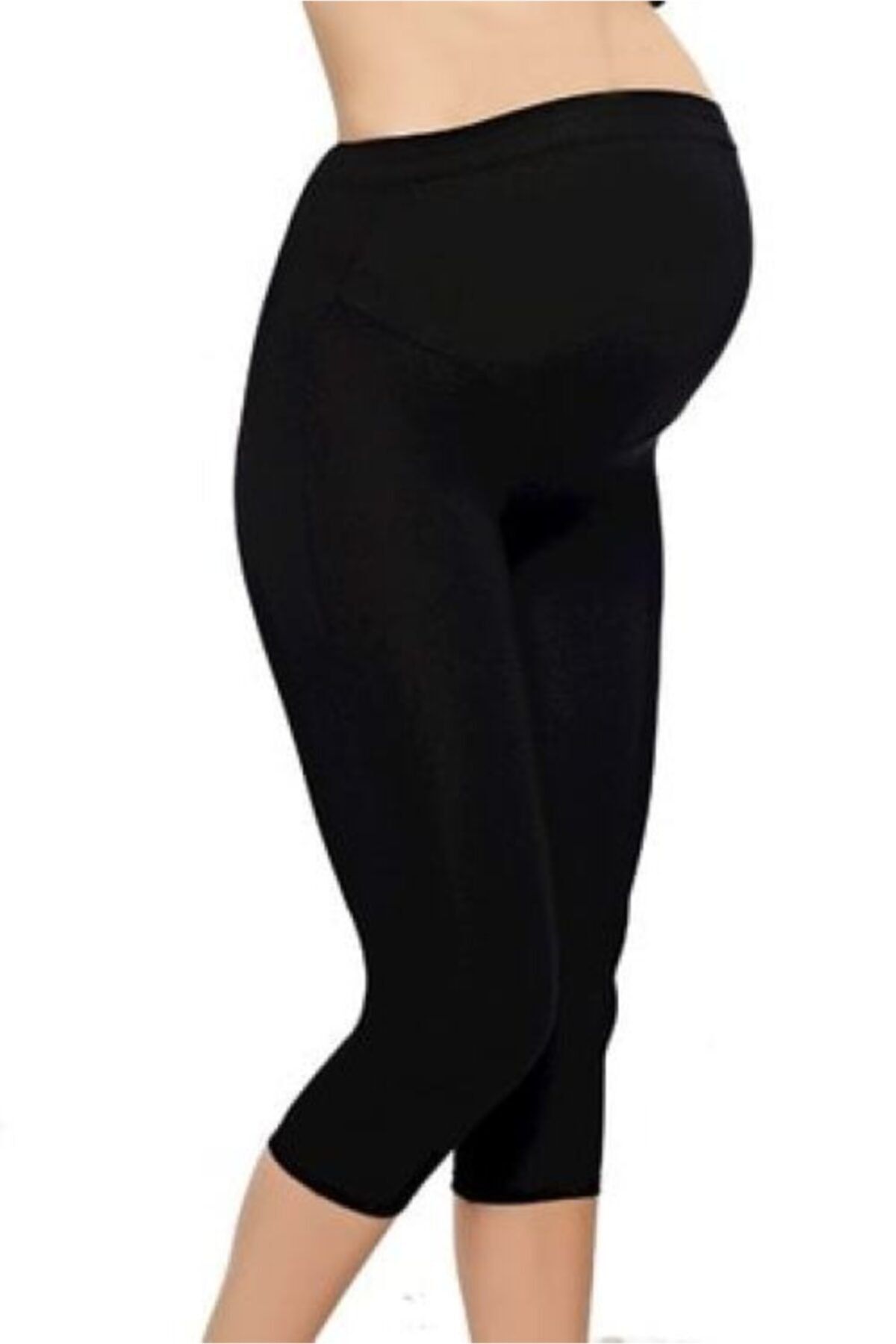 Maternity Leggings 3/4 with pockets - Black