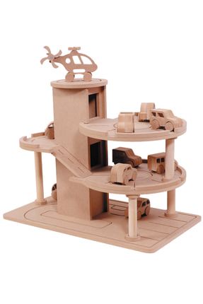 Ahsaptoys Ahsap Katli Asansorlu Otopark Trendyol
