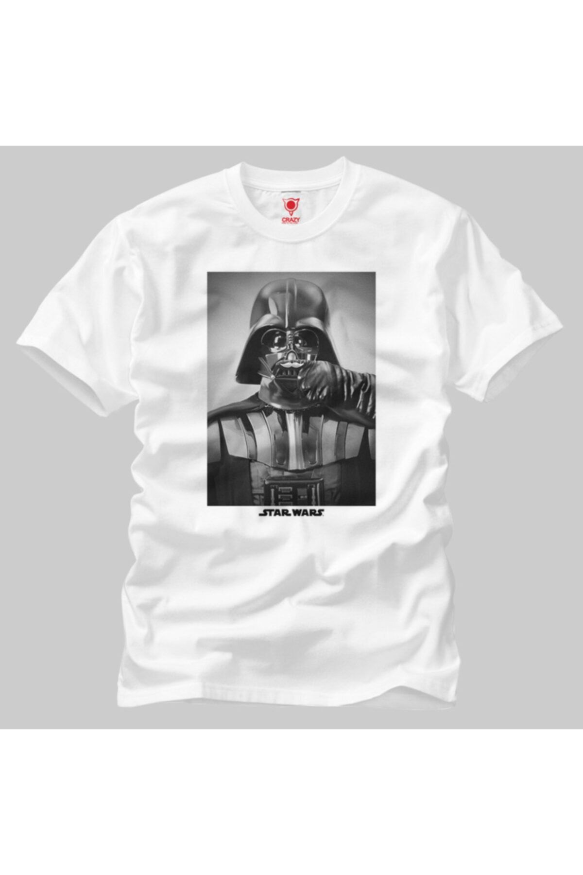 Crazy Tricou Alb Star Wars Darth Vader Moustache Pentru Bărbați Masculin - 2XL
