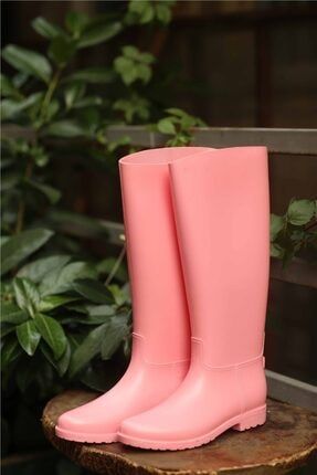 Trendytopuk Kadin Pembe Yagmur Cizmesi Trendyol