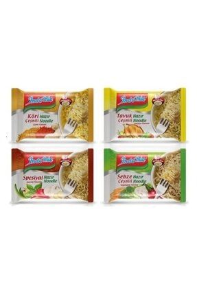 Indomie Paket 4 Çeşit Karma Hazır Noodle Makarna 40 Adet X 70 G Ind-1009