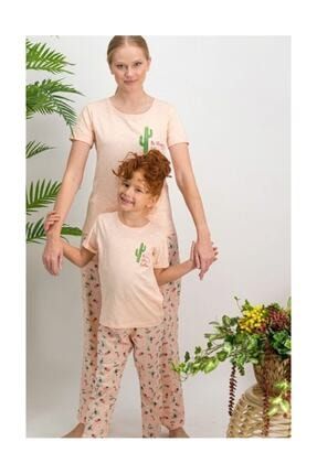 Anne Kız Kısa Kol Uzun Pantolon Pijama Takım AR774