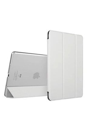 Apple Ipad Pro 10.5 Kılıf Pu Deri Smart Case A1701 A1709 A1852 Beyaz 1smrt105